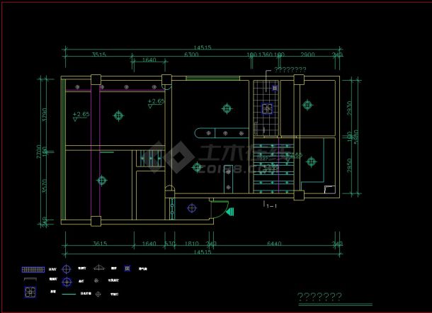 整套复式楼建筑cad施工设计齐全图纸-图二