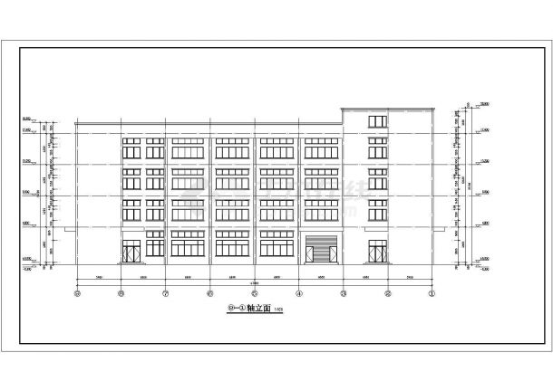 合肥某地四层框架结构厂房建筑设计方案图纸-图二