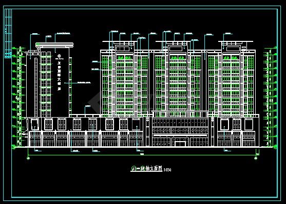 某小高层商业住宅楼方案设计CAD图-图二