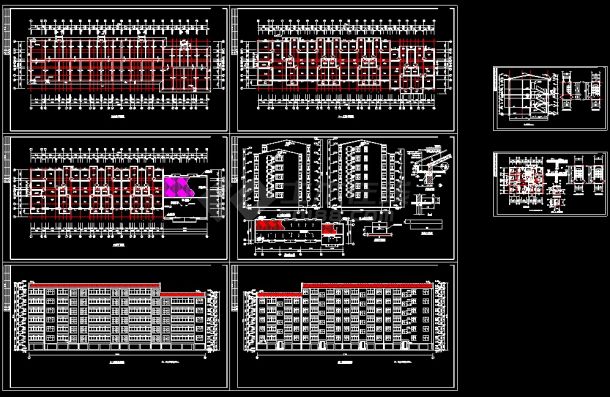 全套城市经济适用房cad建筑详细图纸-图一