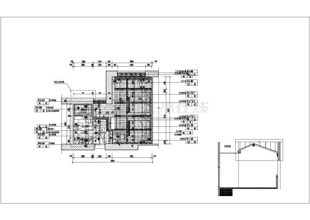 原生态酒店特殊户型室内设计的CAD设计图纸-图一