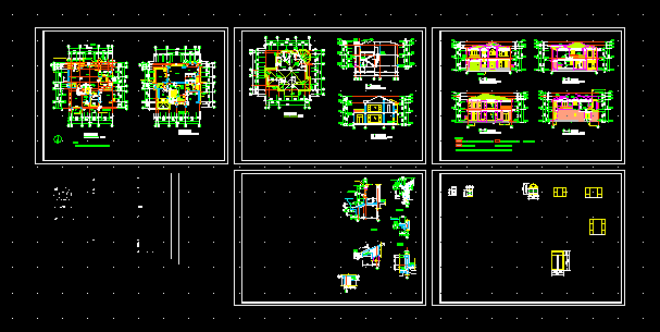某多层别墅建筑施工cad设计方案图纸_图1