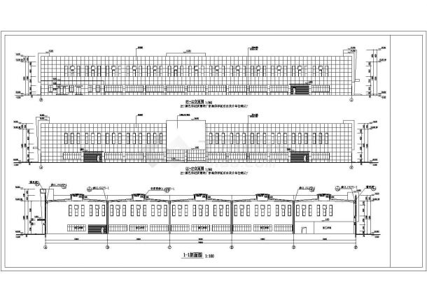 某地区115米跨度厂房结构设计施工图纸-图二