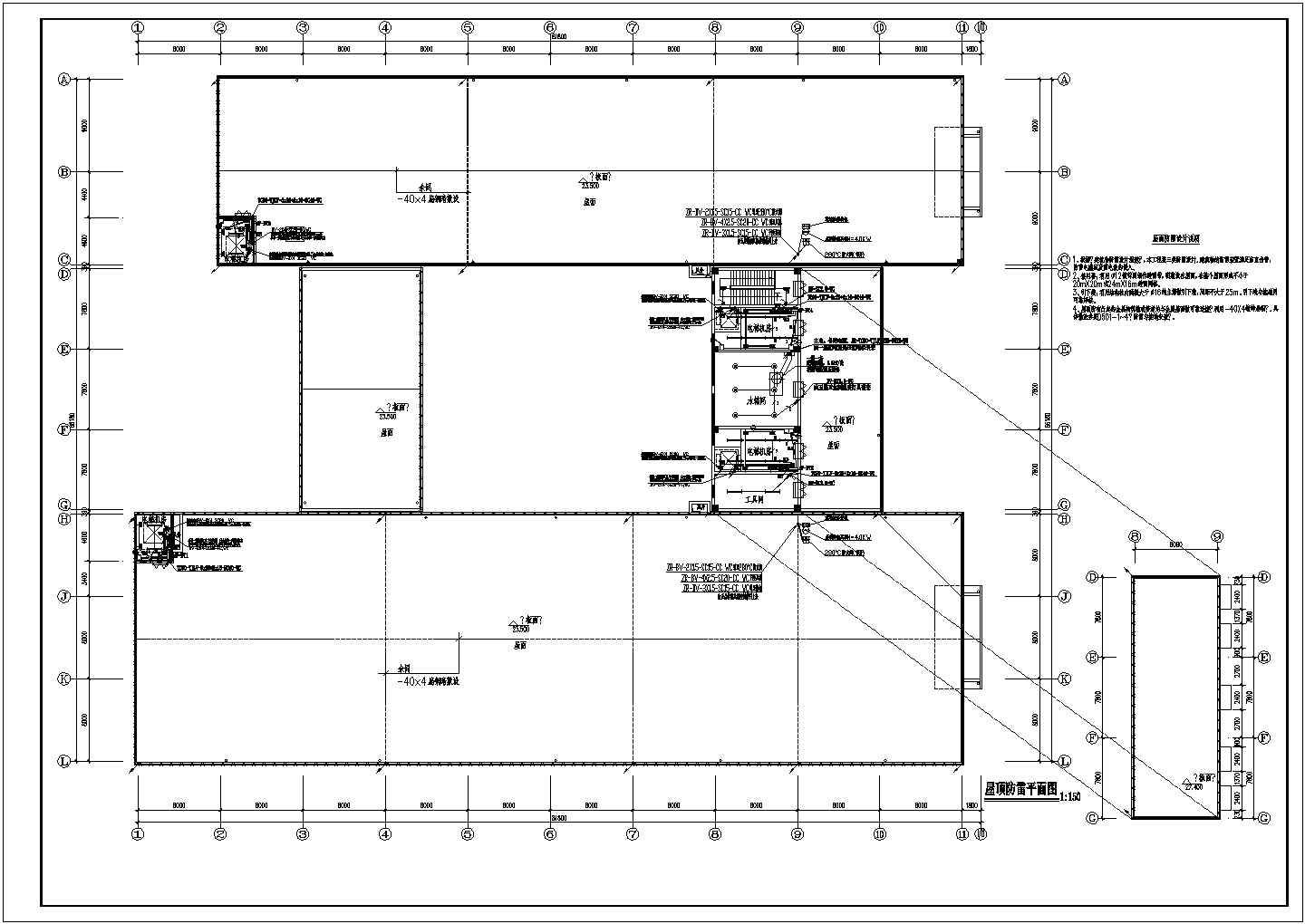 标准电子工业厂房建筑电气图纸设计