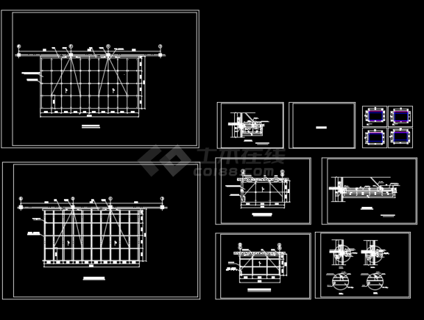 点式玻璃雨蓬建筑设计CAD施工图-图一