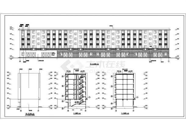 某地六层框架结构住宅建筑施工图设计图纸-图一