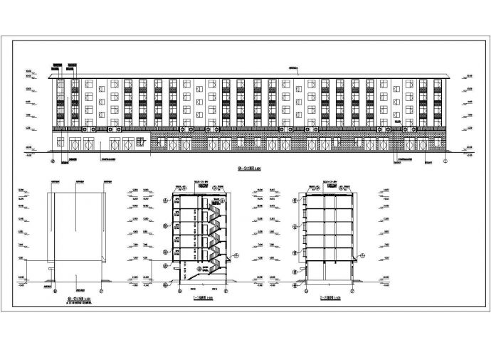某地六层框架结构住宅建筑施工图设计图纸_图1