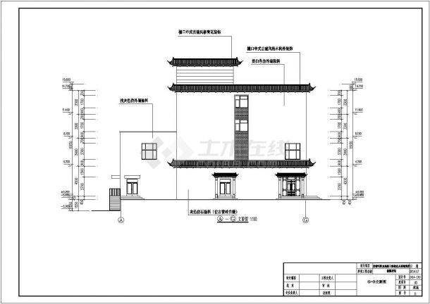 某地六层框架结构住宅建筑施工图设计图纸-图二
