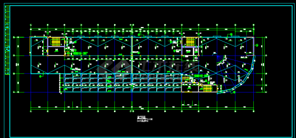 某电子厂建筑施工CAD设计方案详图-图二