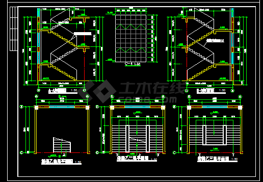 某化工厂综合楼建筑施工CAD设计方案图纸-图二