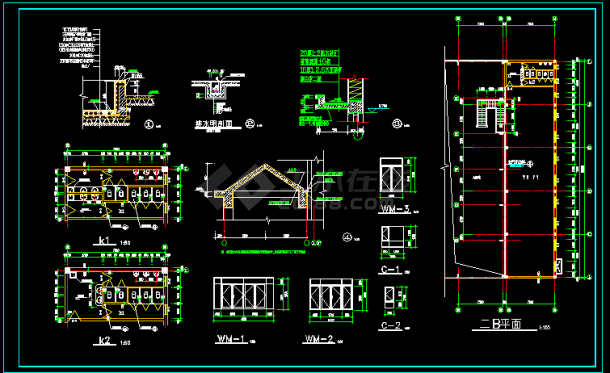 海珍品养殖大棚建筑施工CAD设计方案图纸-图二