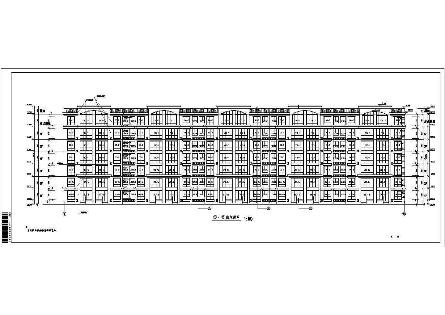 河南省某六层砖混结构住宅建筑设计施工图纸