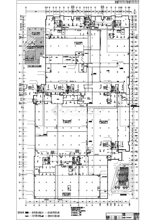 某地高层地下室平面配电及系统全套施工图-图二