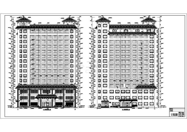 某地区15层商务酒店建筑设计施工图-图一