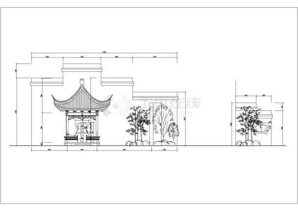 苏州古建两种四角半亭的建筑设计方案图-图一