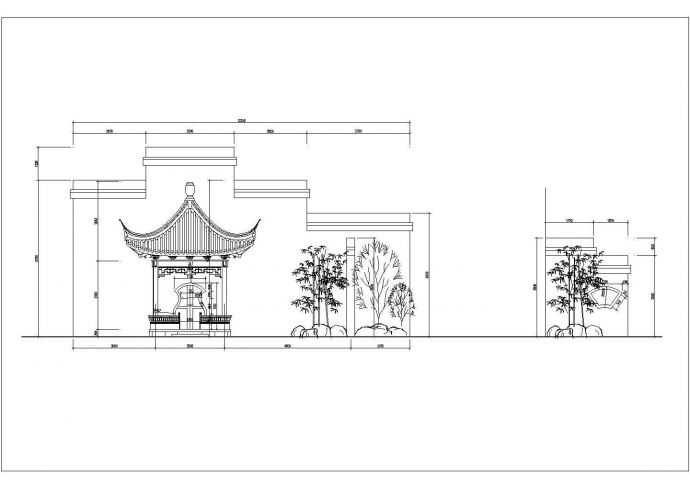 苏州古建两种四角半亭的建筑设计方案图_图1