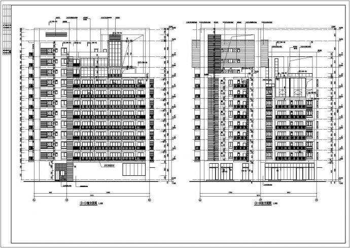 番禺区某地12层框架剪力墙结构内通廊式住宅楼建筑设计施工图纸_图1