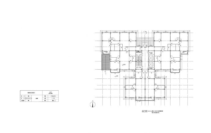 某半地下室钢框架住宅底层平面图_图1