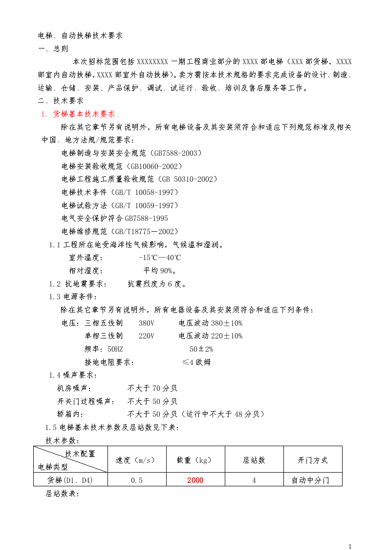 电梯（自动扶梯）安装工程技术标-图一