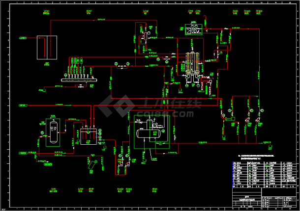 某工厂10t燃煤锅炉房整套平面方案cad设计图、流程图-图二