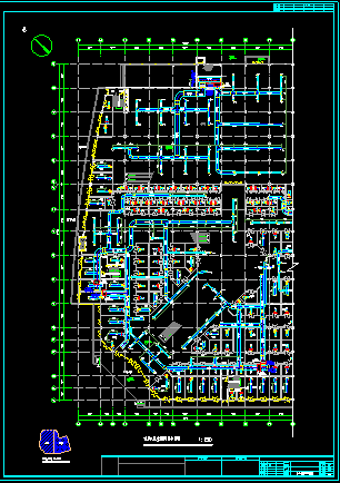 某市大型广场空调整套cad平面方案图纸-图二