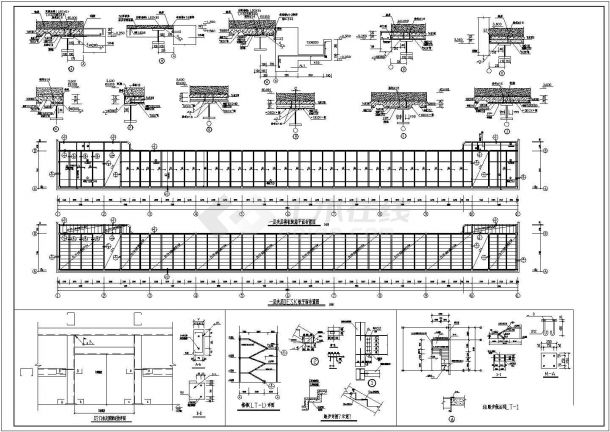 新疆某门式钢架汽车展厅结构施工图（局部夹层）-图二
