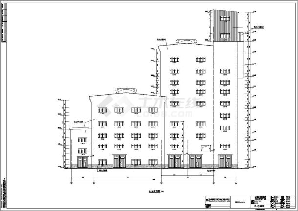 马钢霍邱张庄多层框排架结构矿工业厂房建筑施工图-图二