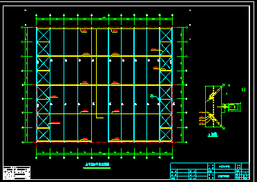 某市汽车店的结构CAD建筑施工设计图-图二