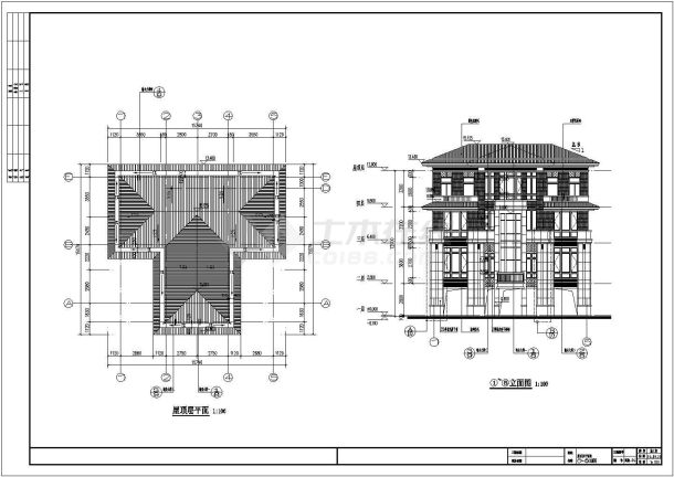 某地4层框架结构农家别墅建筑专业施工图-图一