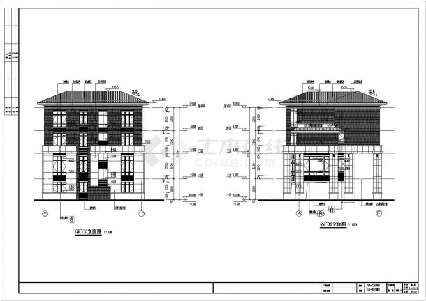 某地4层框架结构农家别墅建筑专业施工图-图二