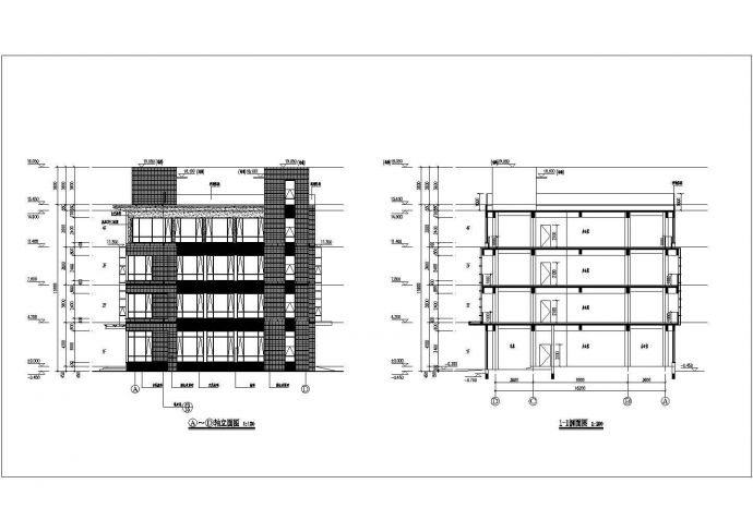 某地4层框架结构办公楼建筑设计施工图纸_图1