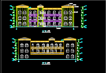 云海花园幼儿园结构建筑CAD施工设计图纸-图二