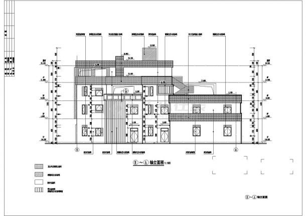 某地局部四层框架结构12班省级示范幼儿园建筑设计施工图纸-图一