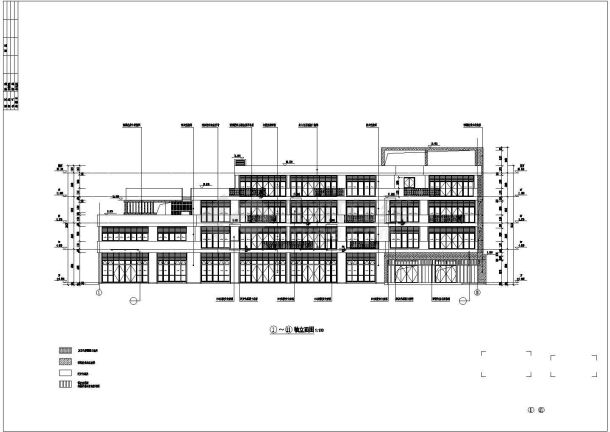 某地局部四层框架结构12班省级示范幼儿园建筑设计施工图纸-图二