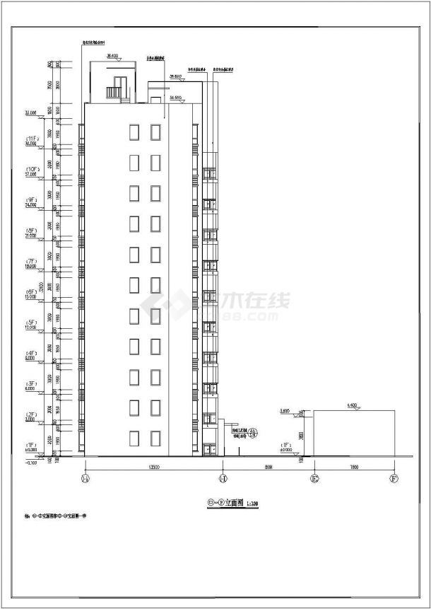 贵州某地下2层地上11层部分框支剪力墙结构住宅楼整套施工图-图二