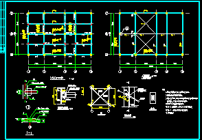 湖田餐厅框架结构CAD建筑设计施工图-图二