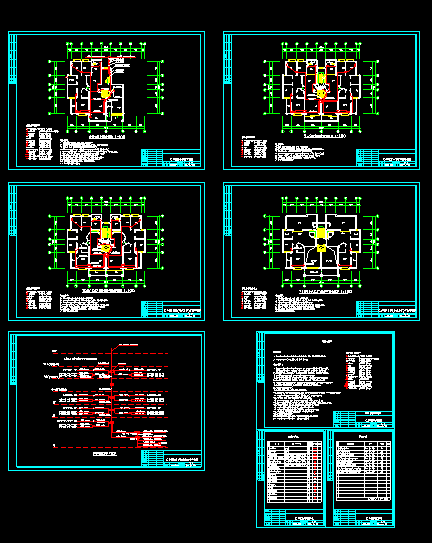 一套小高層住宅樓cad弱電圖紙 ,內含:10層智能平面佈置圖,首層智能
