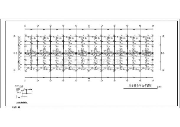 某地区16米跨羽毛球馆结构设计施工图-图二