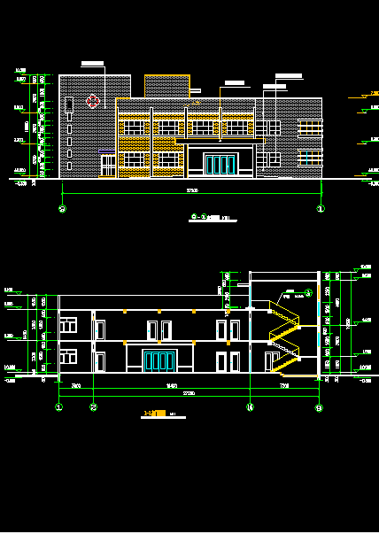 某卫生院建筑设计cad平面方案图-图二