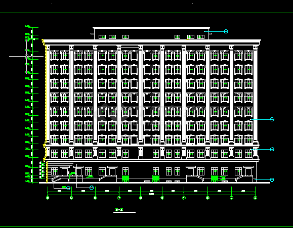 某办公楼设计施工方案全套CAD图纸-图二