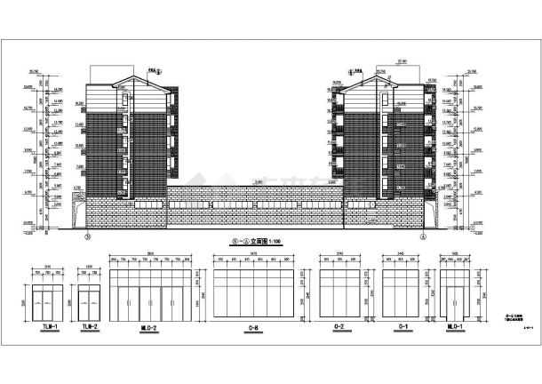 郑州某地6层商住楼建筑设计施工图-图二