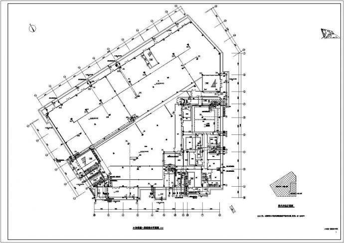 某单位三层砖混结构活动中心及食堂给排水消防施工图_图1