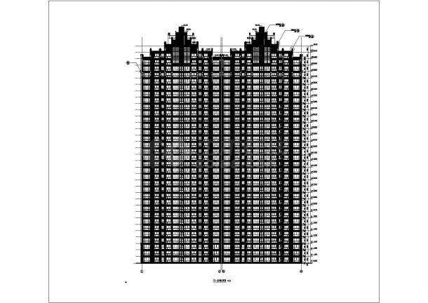 某地32层剪力墙结构住宅楼建筑设计施工图-图一