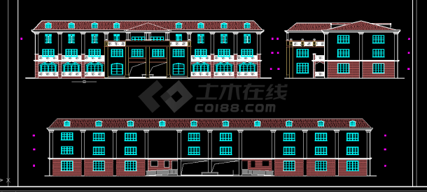 某农村别墅建施设计施工全套CAD图-图二