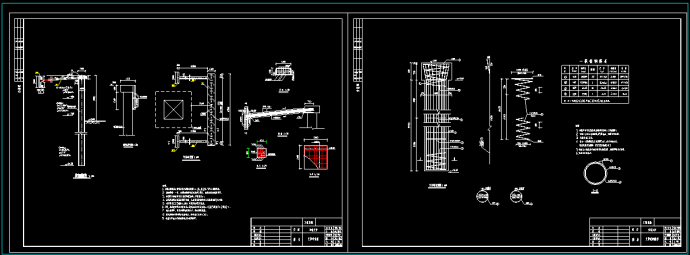 某城市钢管铁塔支护设计cad施工方案图_图1