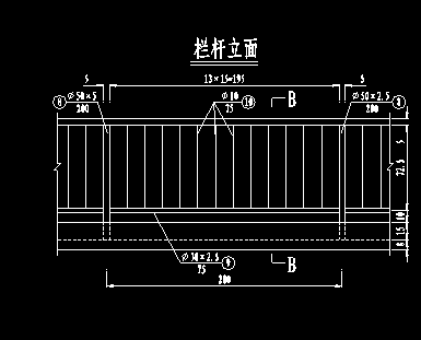 某市人行天桥汇总设计cad大样图纸-图一