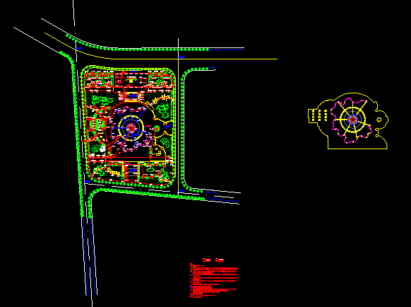 某文化广场景观照明设计施工平面图_图1