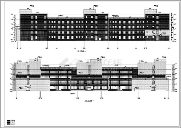 某地五层框架结构综合教学楼建筑设计施工图-图二