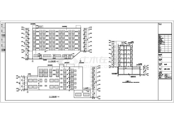 重庆某地厂区四层框架结构综合楼建筑设计施工图-图二