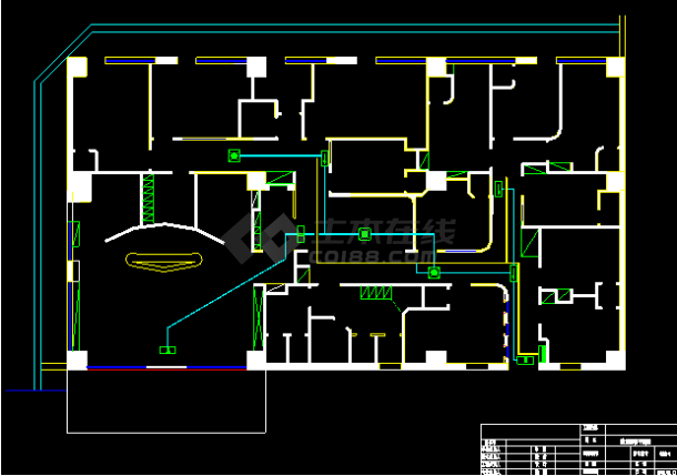 某美容院装修电气设计cad施工图-图二